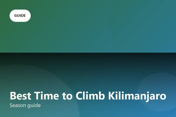 Best Time to Climb Kilimanjaro
