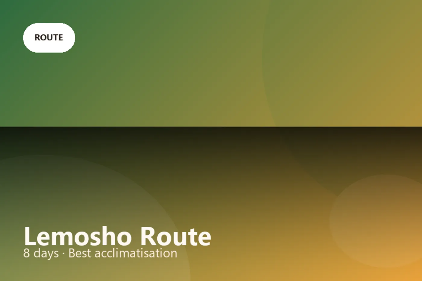 Lemosho Route