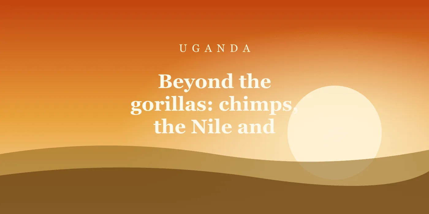 Beyond the gorillas: chimps, the Nile and Uganda’s savanna